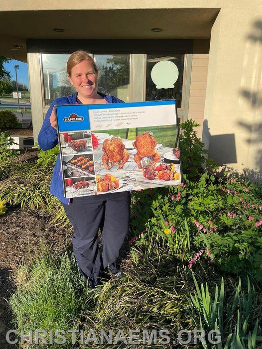 Next up on our raffles is a “meat lovers starter kit” displayed by Carly Miller! This includes a stainless steel rib rack, stainless steel double beer can chicken roaster, 6 stainless steel skewers and 4 stainless steel button thermometer set. 
Raffles can be bought anytime- $1 each, 6 for $5.00 or 15 for $10.00